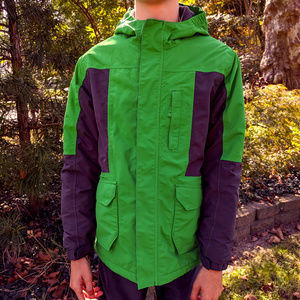 Barely Worn! Land's End Green/ Gray Squall Parka